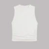 The White Draped Tank Top 2 The White Draped Tank Top -Mikuta Store mikuta the white draped tank top