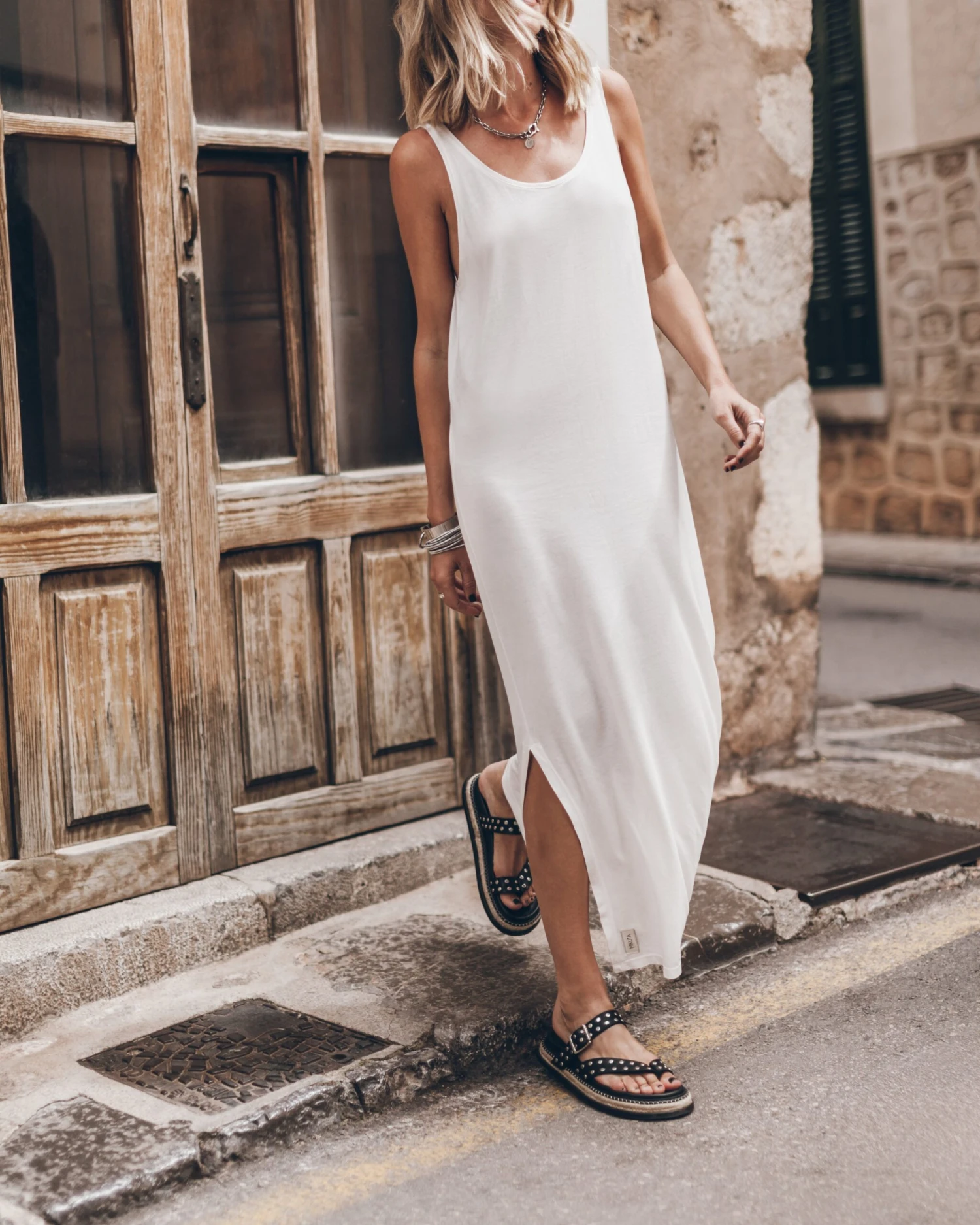 The White Low Back Base Tank Dress 4 The White Low Back Base Tank Dress - Image 2