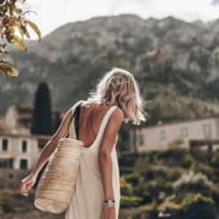 The White Low Back Base Tank Dress 13 The White Low Back Base Tank Dress -Mikuta Store mikuta the white low back base tank dress the black chunky sandals the large cesta bag 7058 scaled