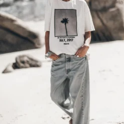 The White Palm Tree Relaxed T-Shirt 7 The White Palm Tree Relaxed T-Shirt -Mikuta Store mikuta the white palm tree relaxed t shirt the blue baggy jeans 1206 scaled
