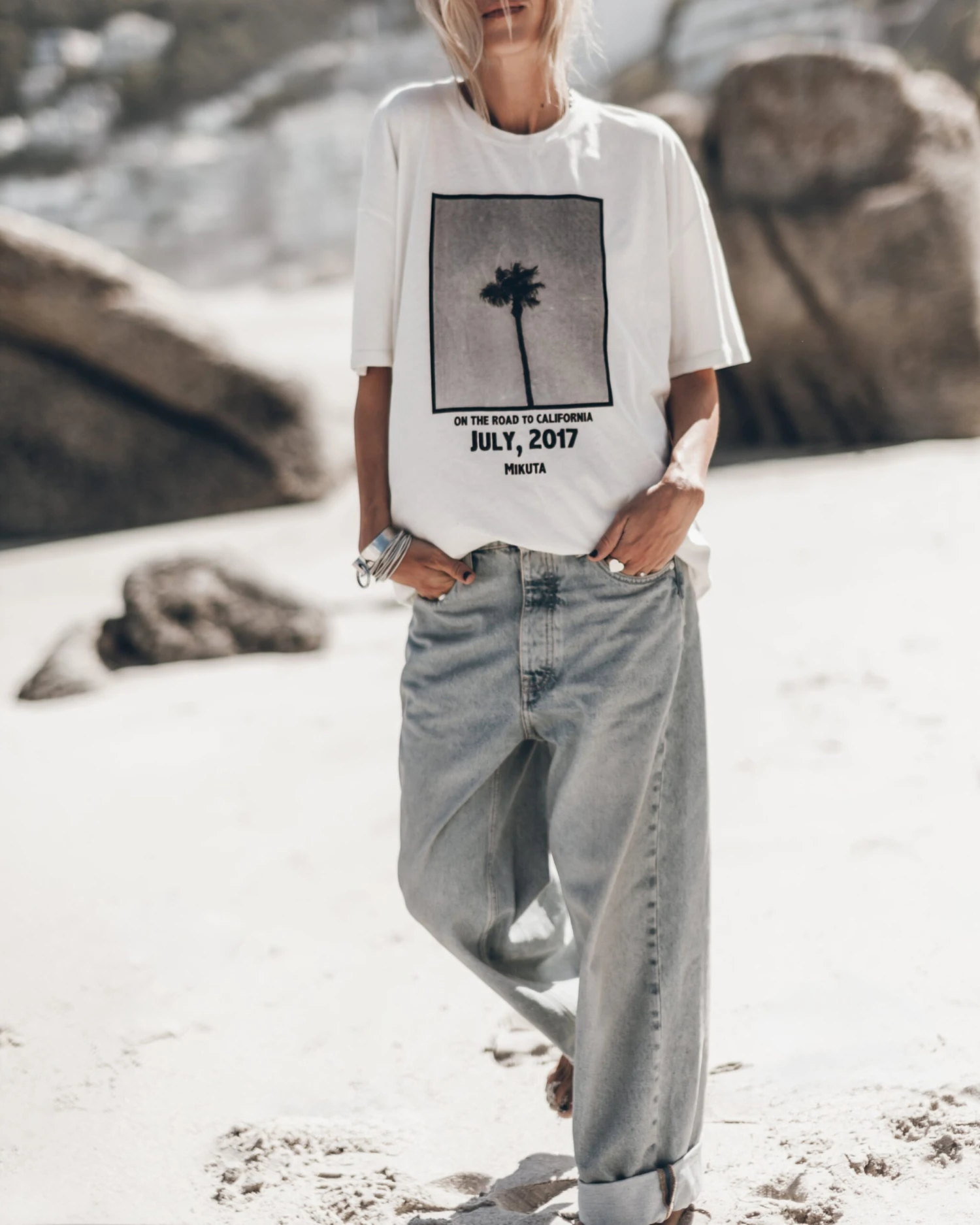 The White Palm Tree Relaxed T-Shirt 5 The White Palm Tree Relaxed T-Shirt - Image 3