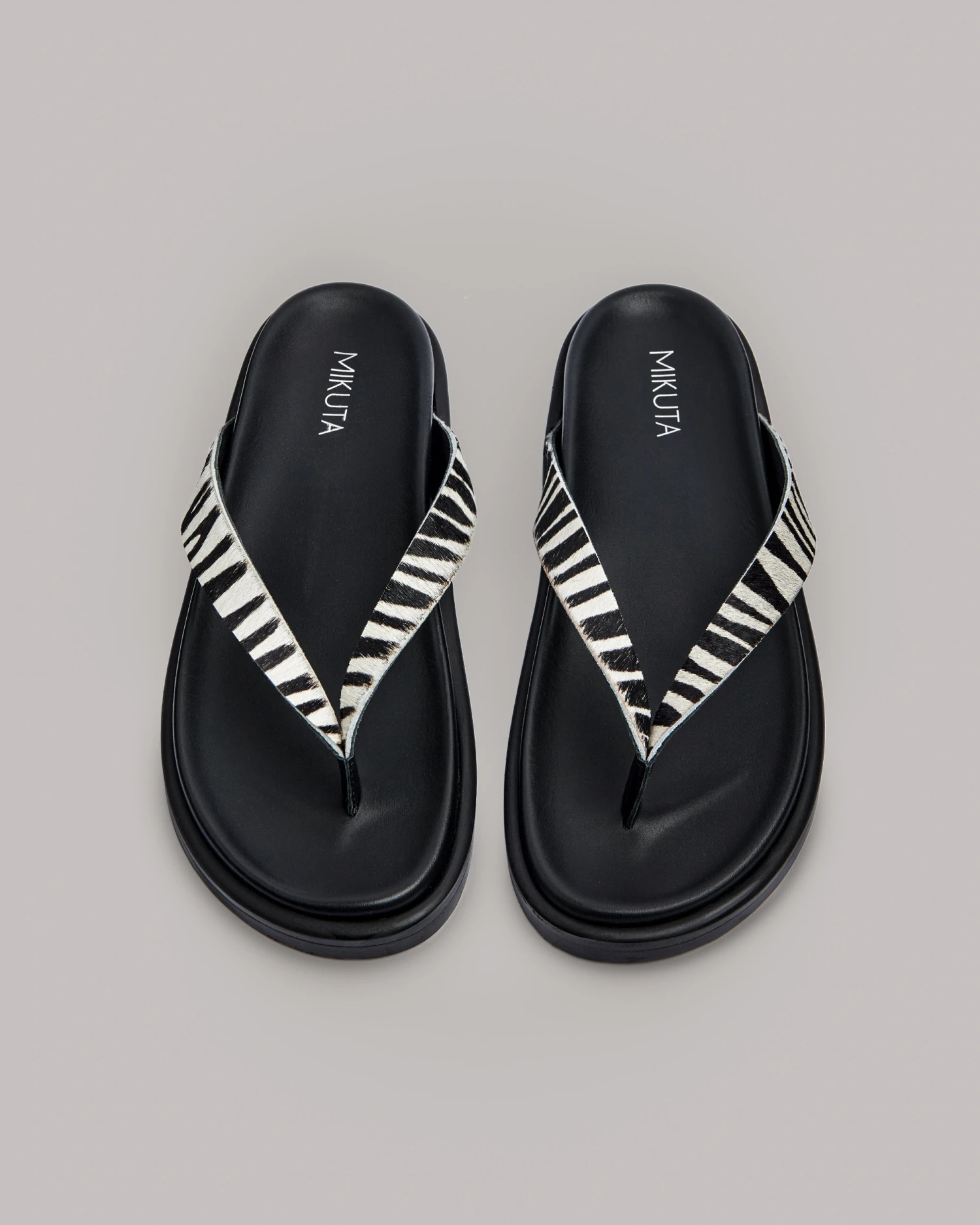 The Zebra Leather Sandals 4 The Zebra Leather Sandals - Image 2