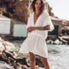 The White Short Kaftan Dress