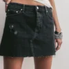 The Black Denim Skirt
